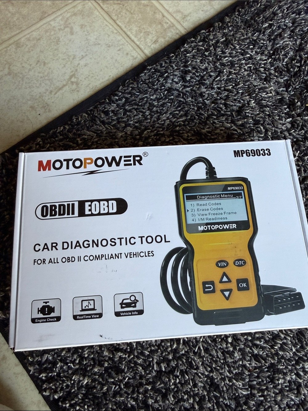 MotorPower MP69033 Yellow OBDII Car Diagnostic Tool